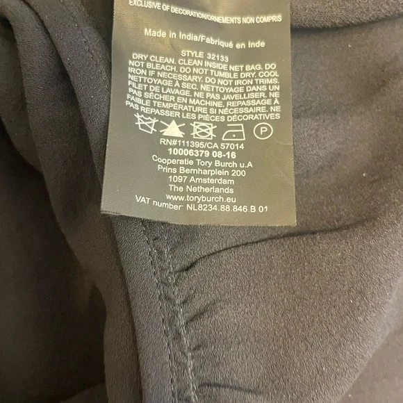 Tory Burch Black Beaded Blouse   Size 2 ( small) - Picture 5 of 6